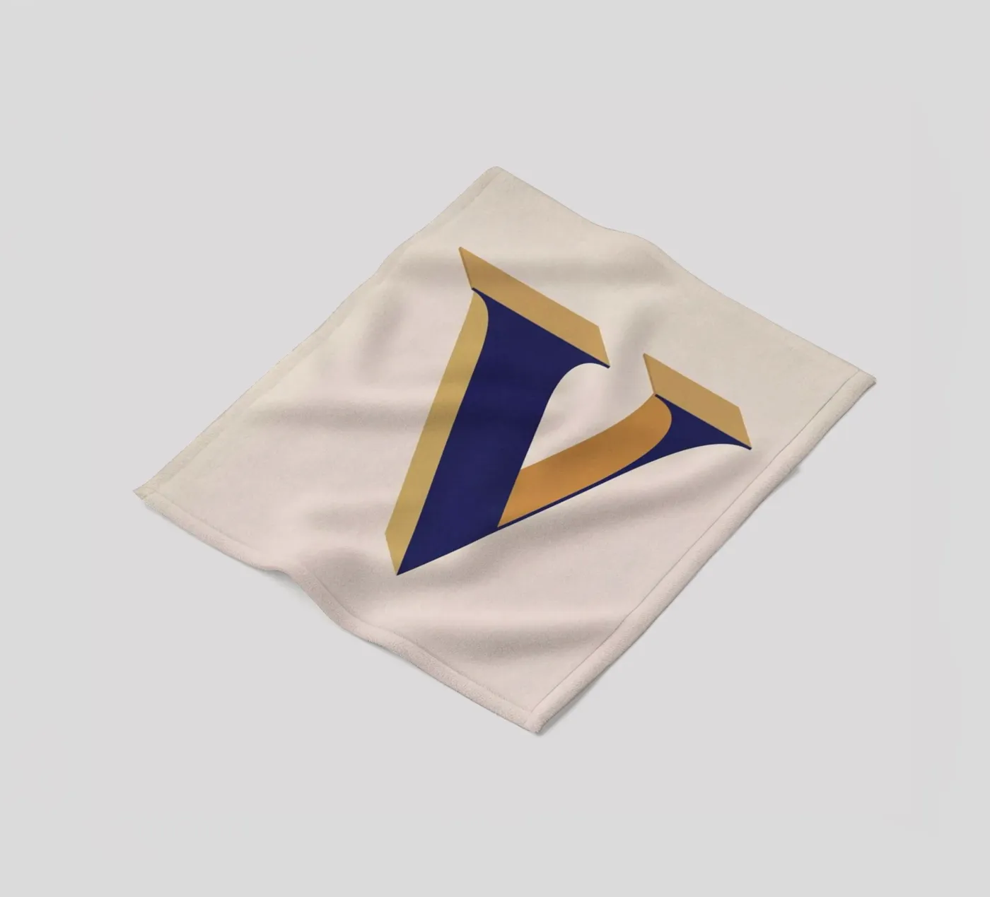 Blue V fleecedeken van daylight design studio