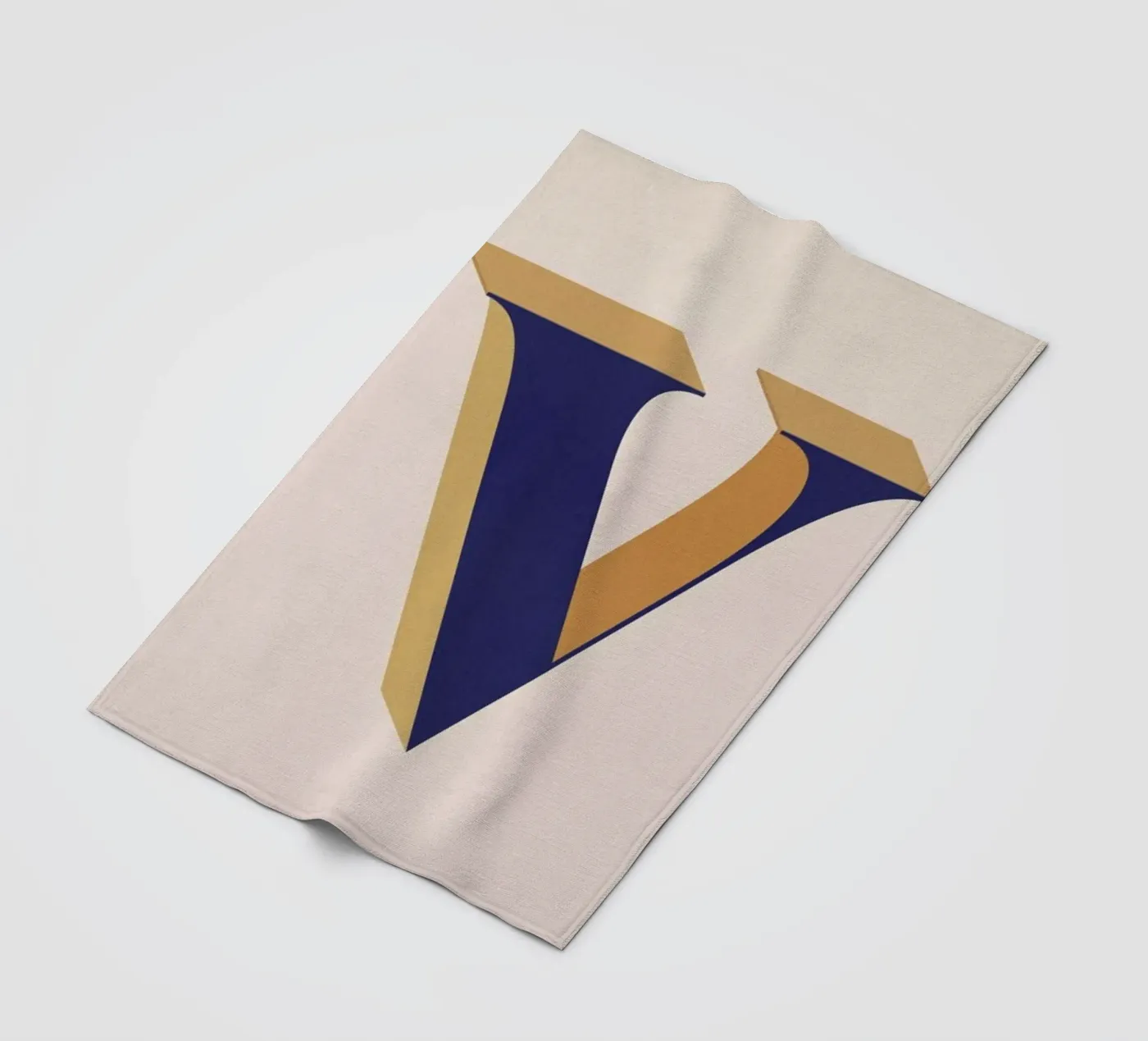 Blue V fleecedeken van daylight design studio