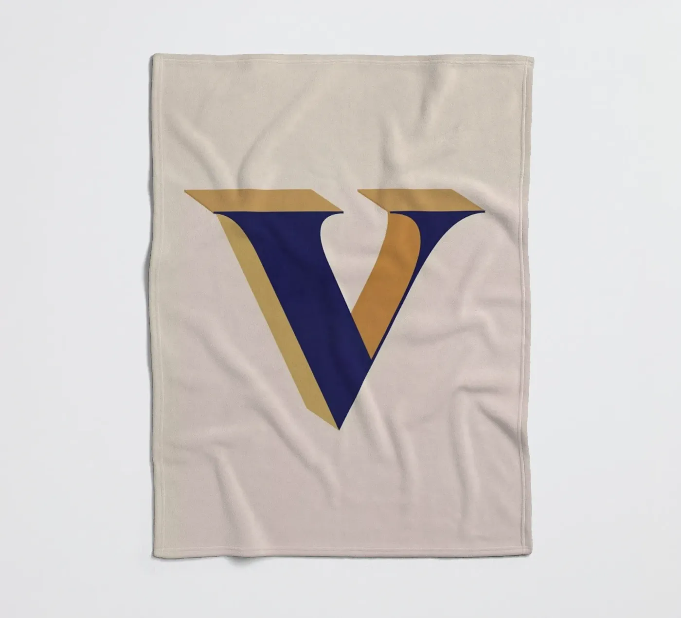 Blue V fleecedeken van daylight design studio