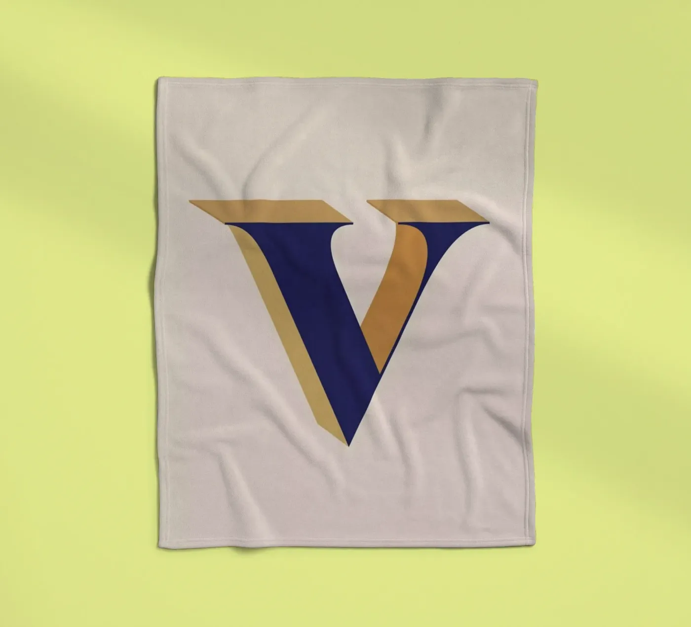 Blue V fleecedeken van daylight design studio