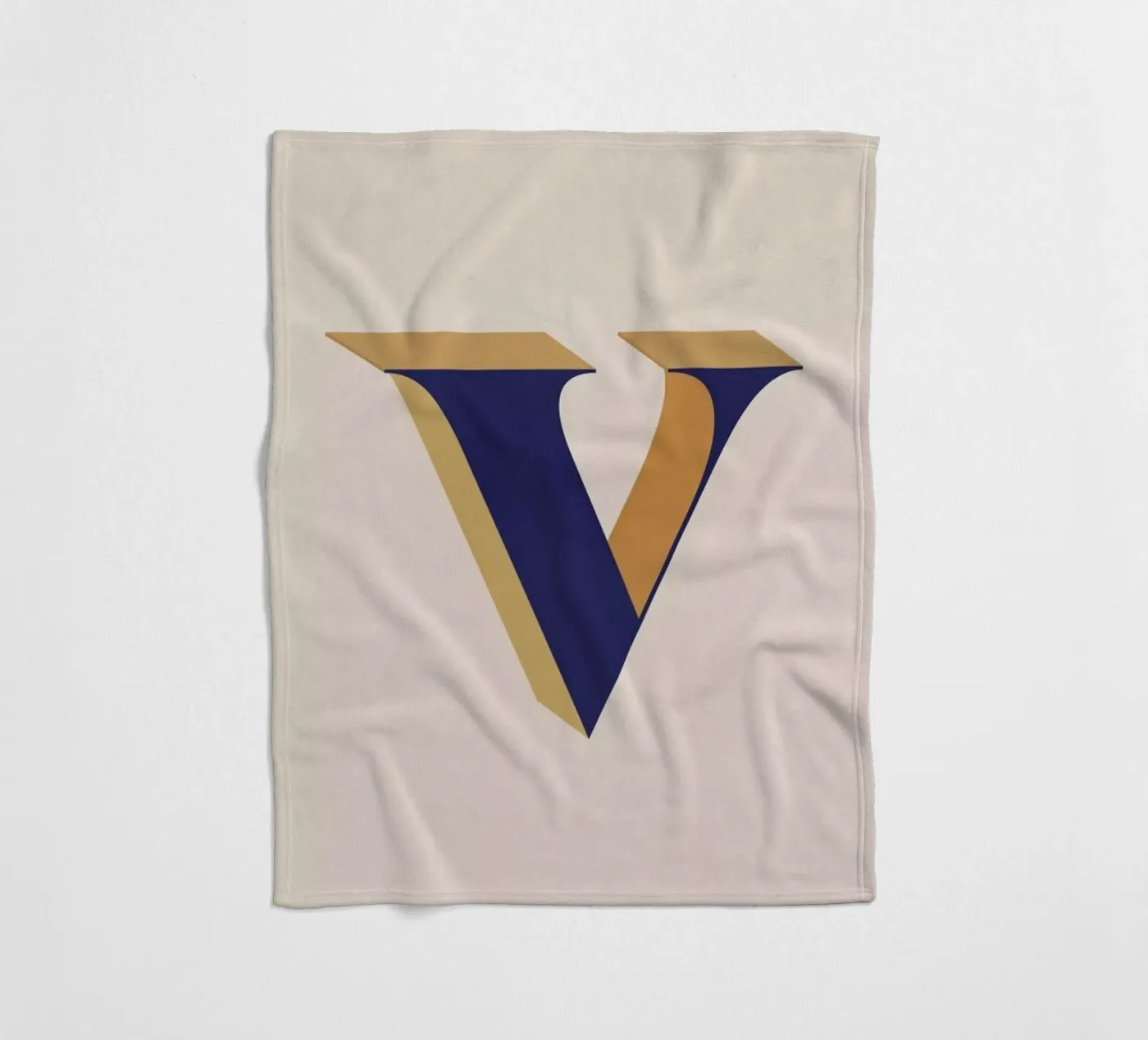 Blue V fleecedeken van daylight design studio