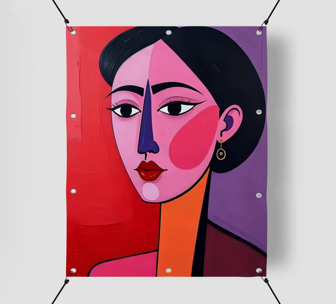 Ritratto_5 telo in pvc da Pink- und LoveArt by LK