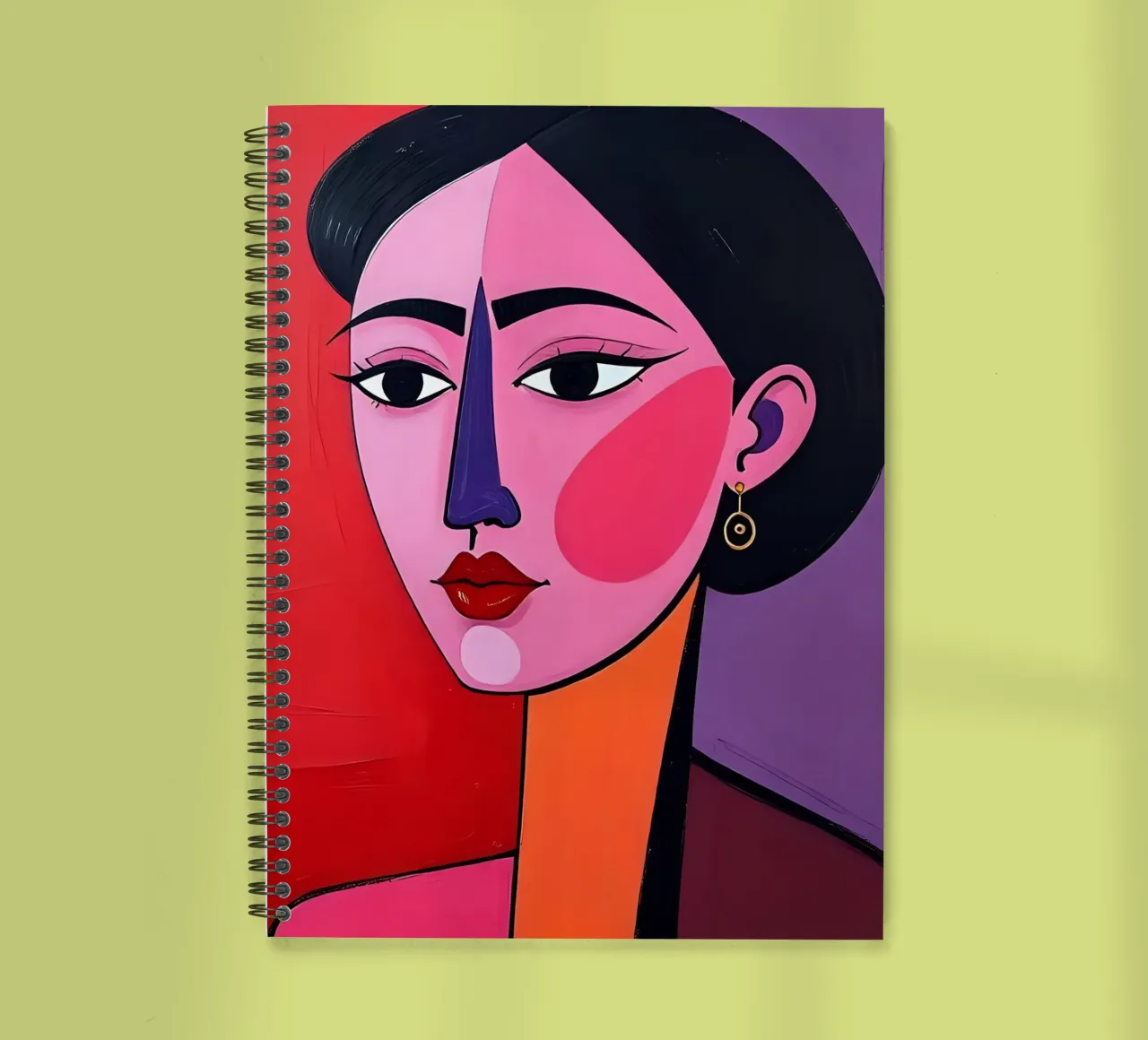 Portrait_5 spiral notebook by Pink- und LoveArt by LK