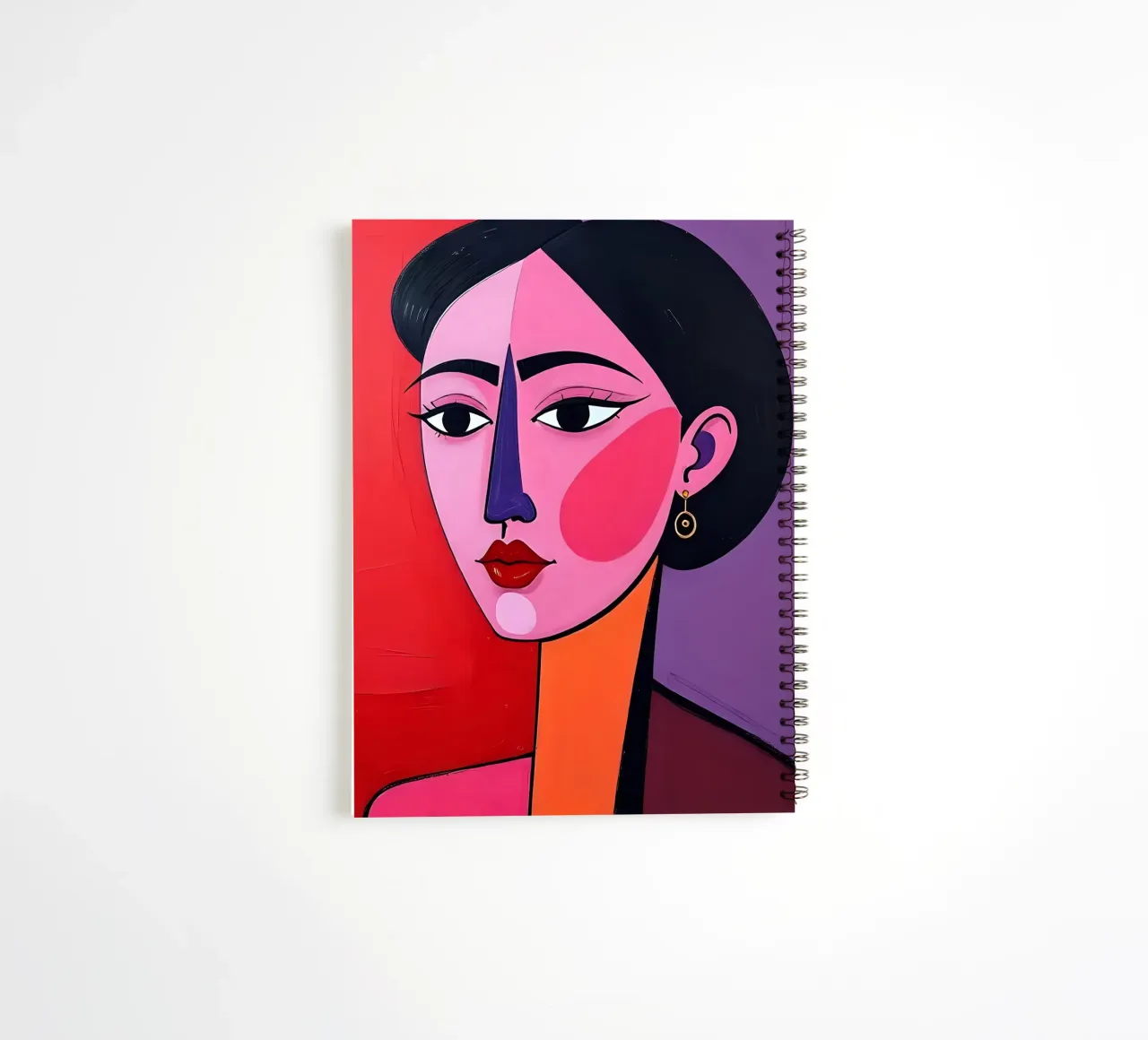 Portrait_5 spiral notebook by Pink- und LoveArt by LK