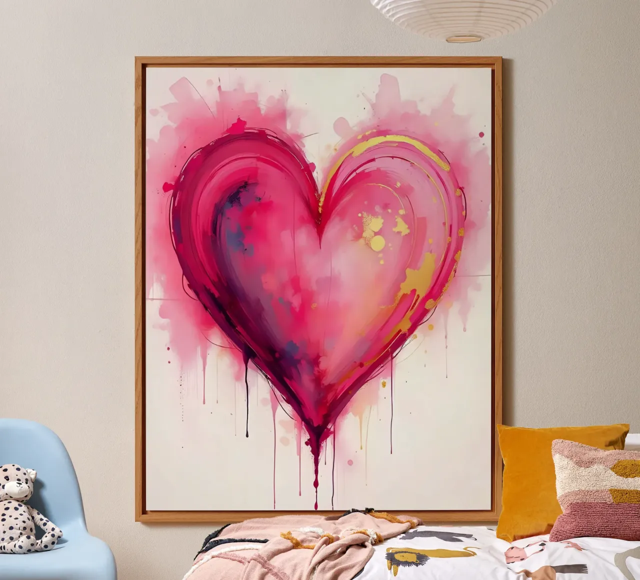 Herz_pink_gold_1 forex plate by Pink- und LoveArt by LK