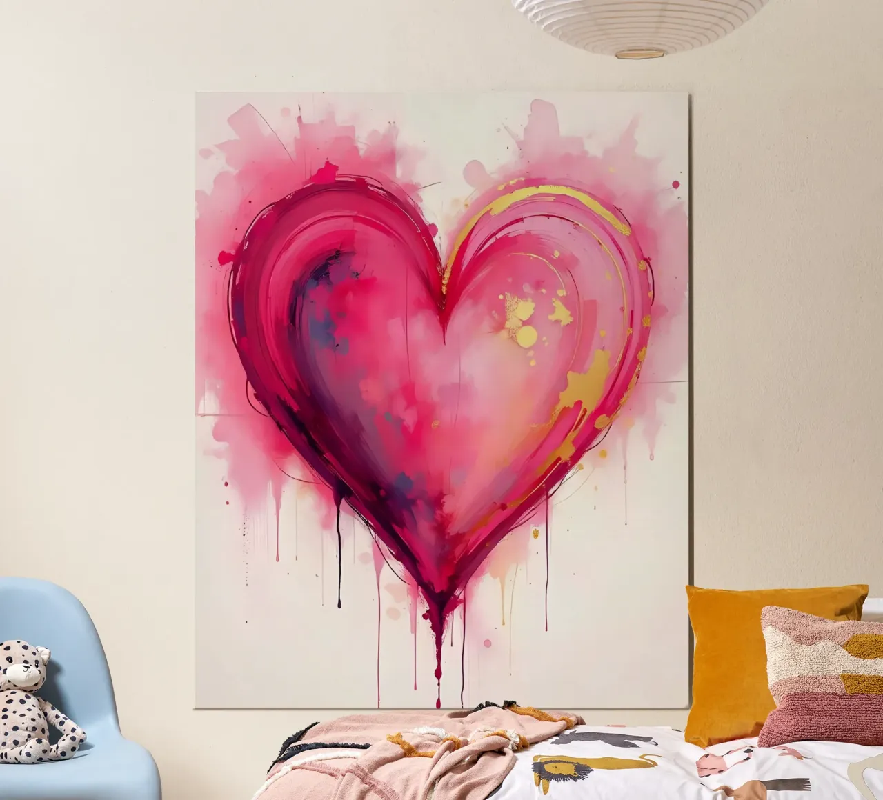 Herz_rosa_gold_1 Hahnemühle von Pink- und LoveArt by LK