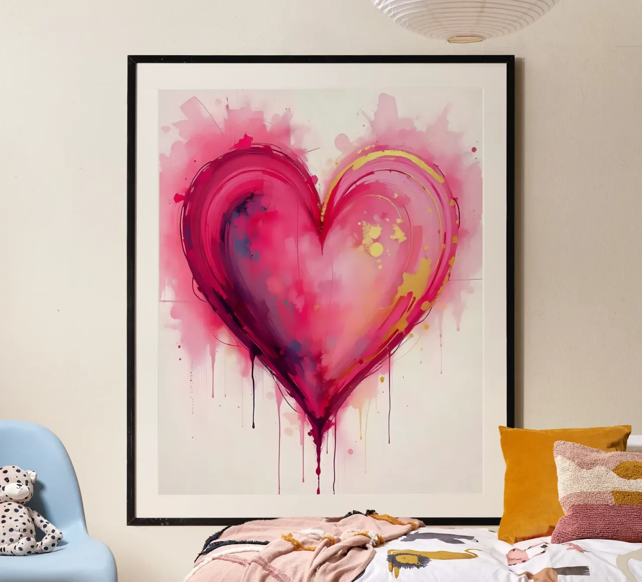 Herz_rosa_gold_1 Hahnemühle von Pink- und LoveArt by LK
