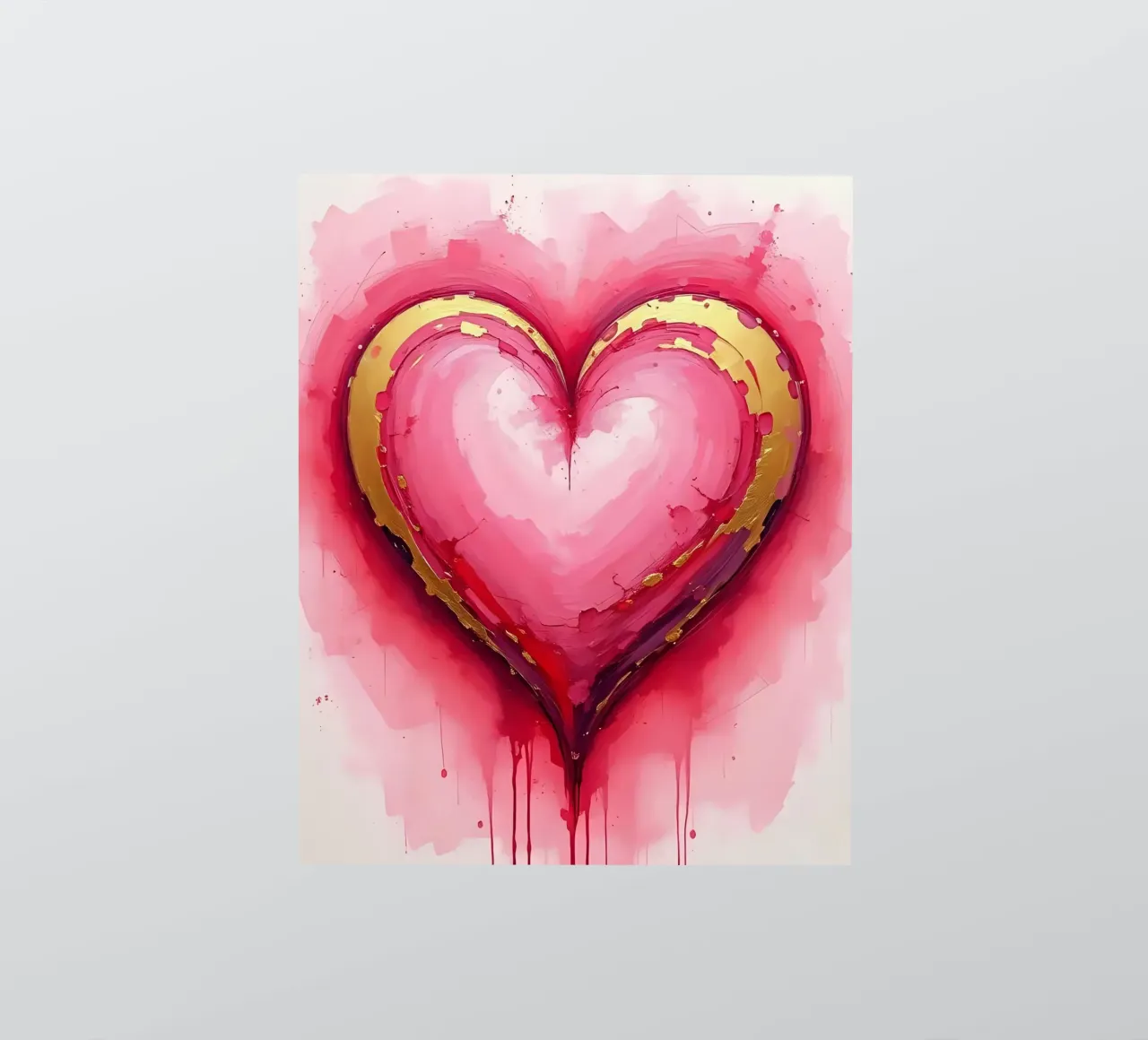 Herz_pink_gold_2 sticker by Pink- und LoveArt by LK