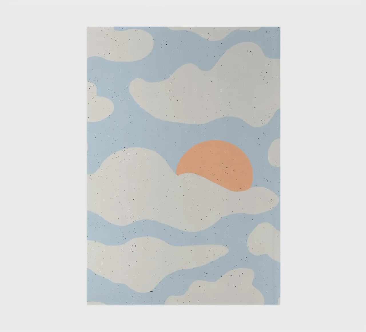 Sonnenmuster | Wolken-Design auf Hellblau für moderne Prints notebook by DrawAndWander
