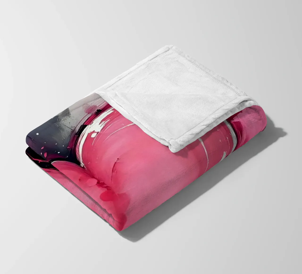 cuore_rosa_argento_2 coperta in pile da Pink- und LoveArt by LK