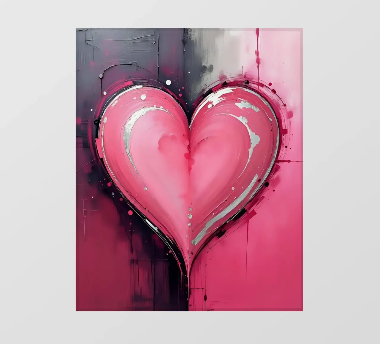 cuore_rosa_argento_2 pellicola backlit da Pink- und LoveArt by LK
