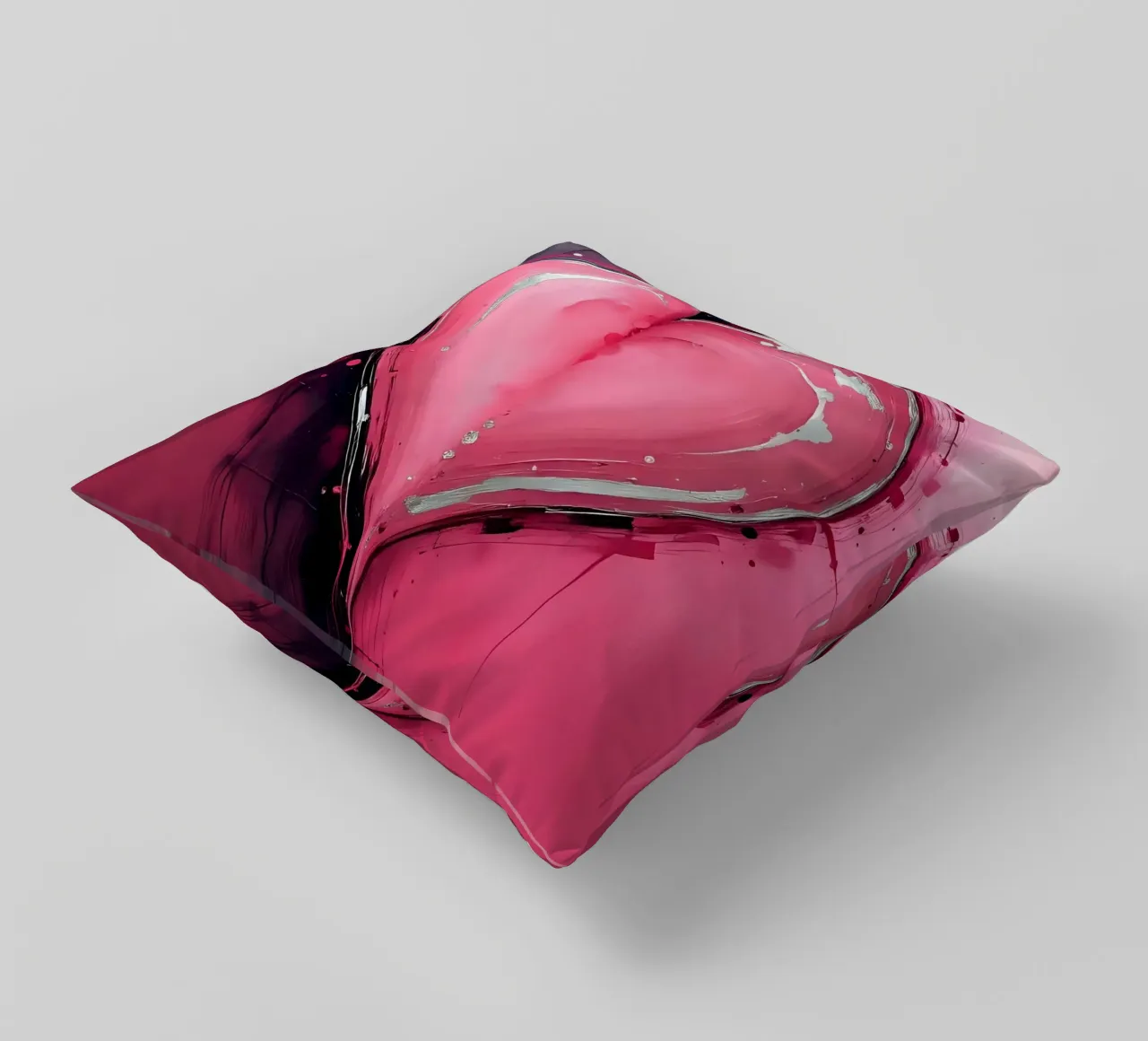 cuore_rosa_argento_2 cuscino da Pink- und LoveArt by LK
