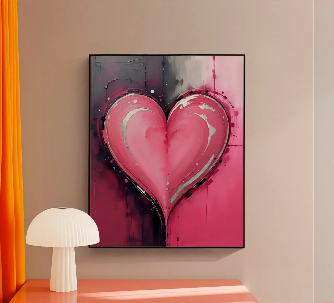 cuore_rosa_argento_2 plexiglass da Pink- und LoveArt by LK