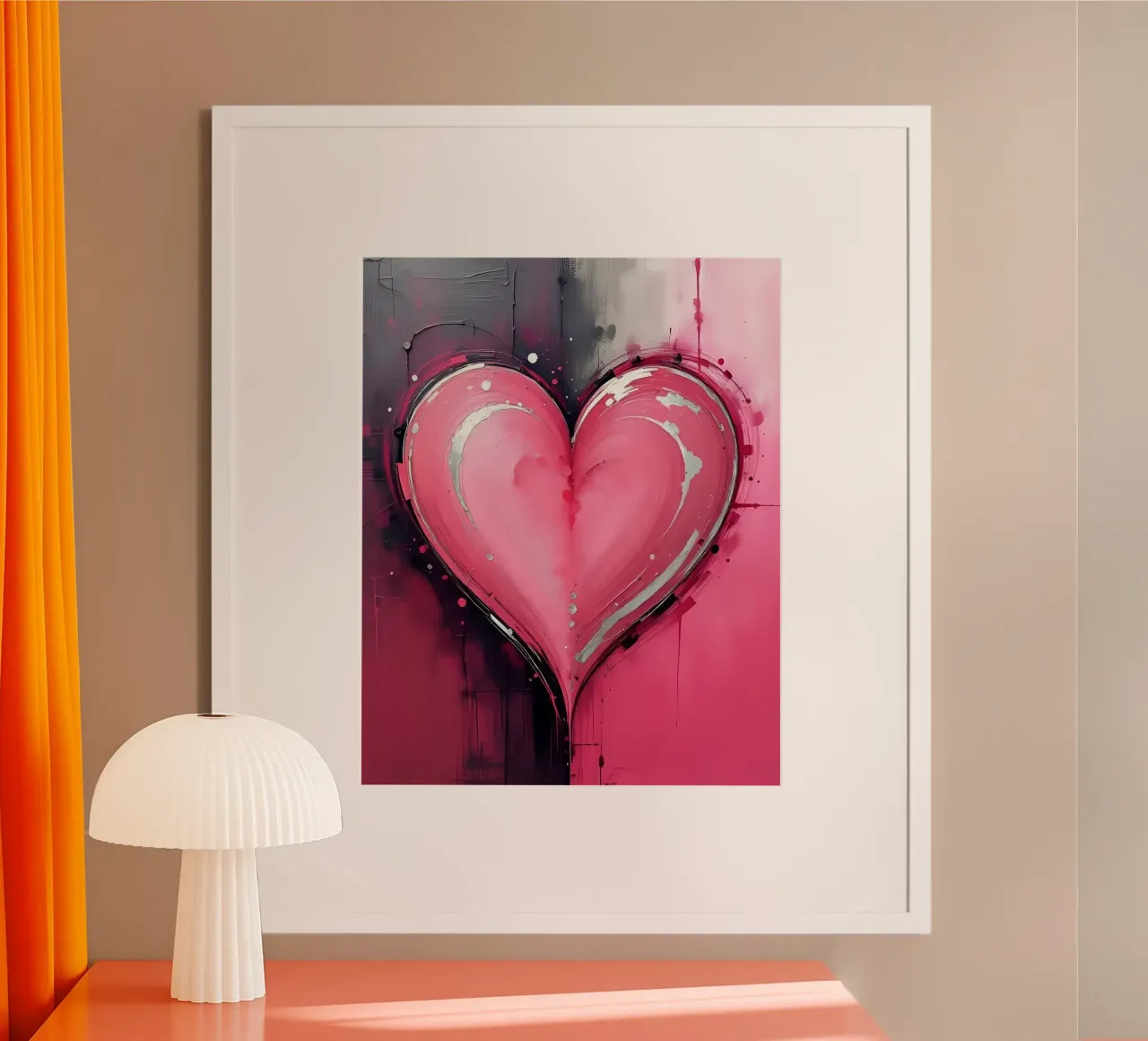 cuore_rosa_argento_2 carta hahnemühle da Pink- und LoveArt by LK