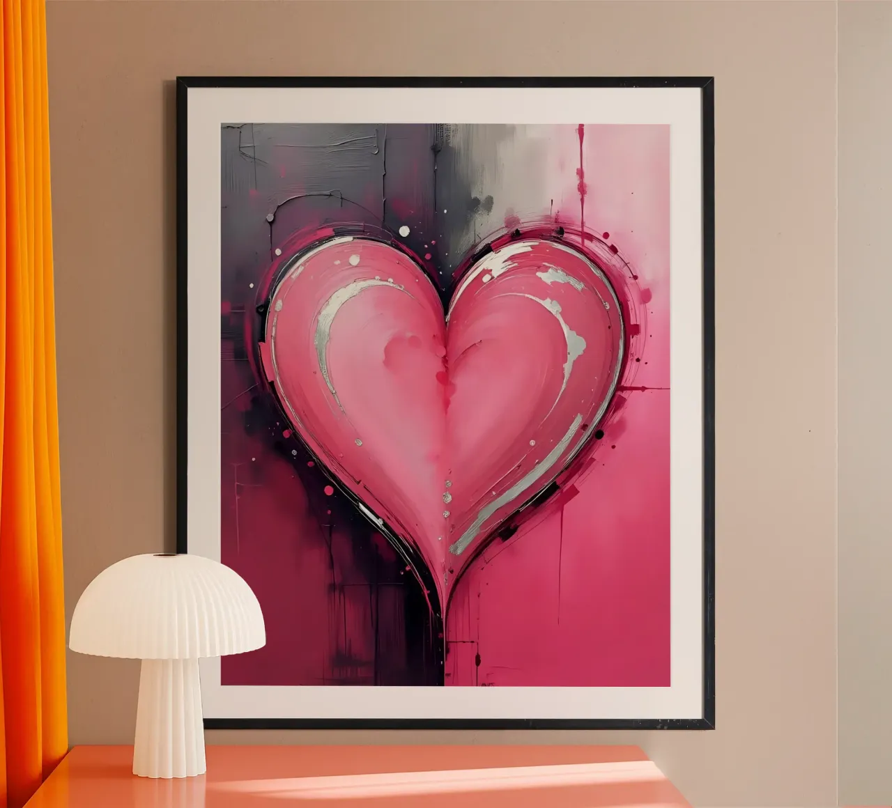 cuore_rosa_argento_2 carta hahnemühle da Pink- und LoveArt by LK