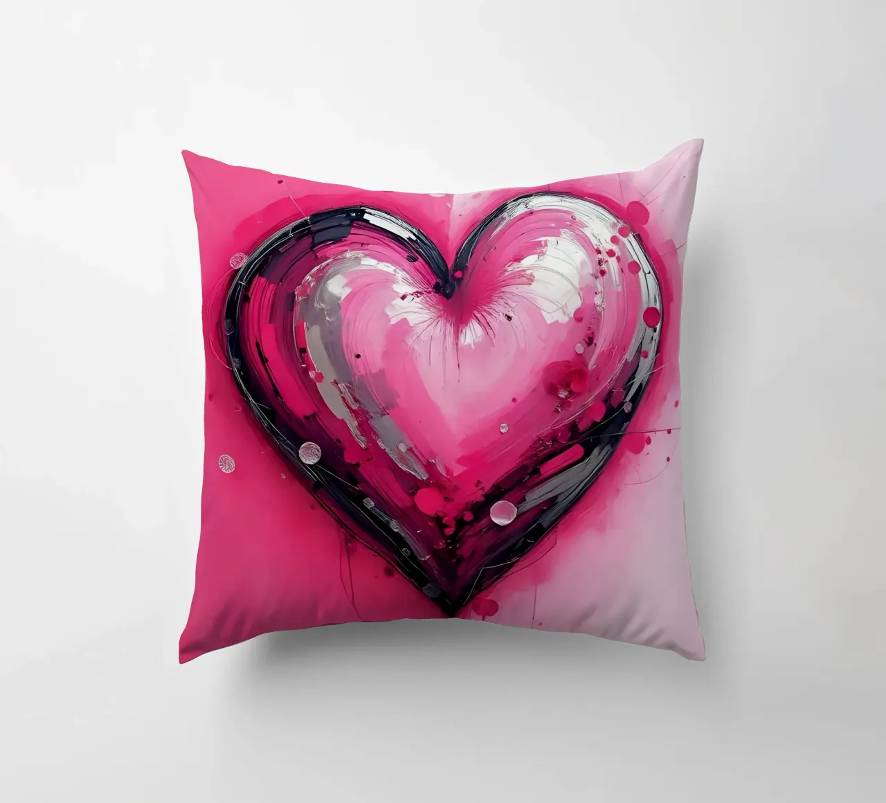 cuore_rosa_argento_3 cuscino da Pink- und LoveArt by LK