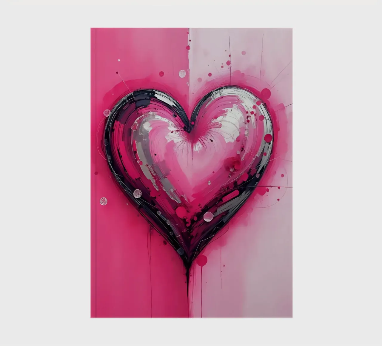 cuore_rosa_argento_3 diario da Pink- und LoveArt by LK