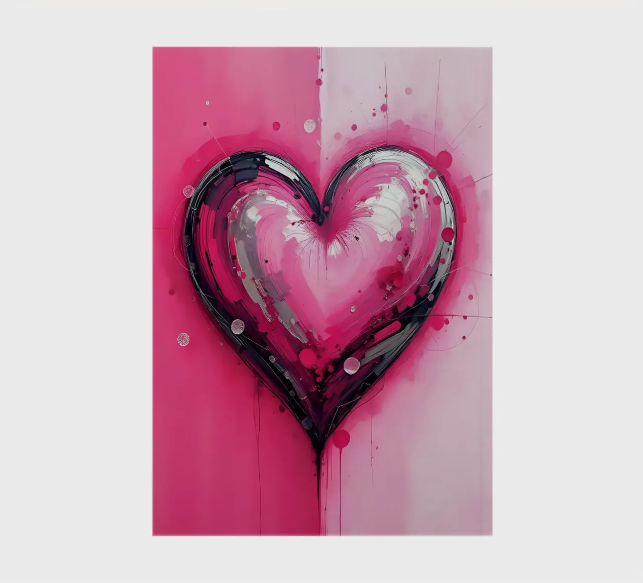 cuore_rosa_argento_3 diario da Pink- und LoveArt by LK