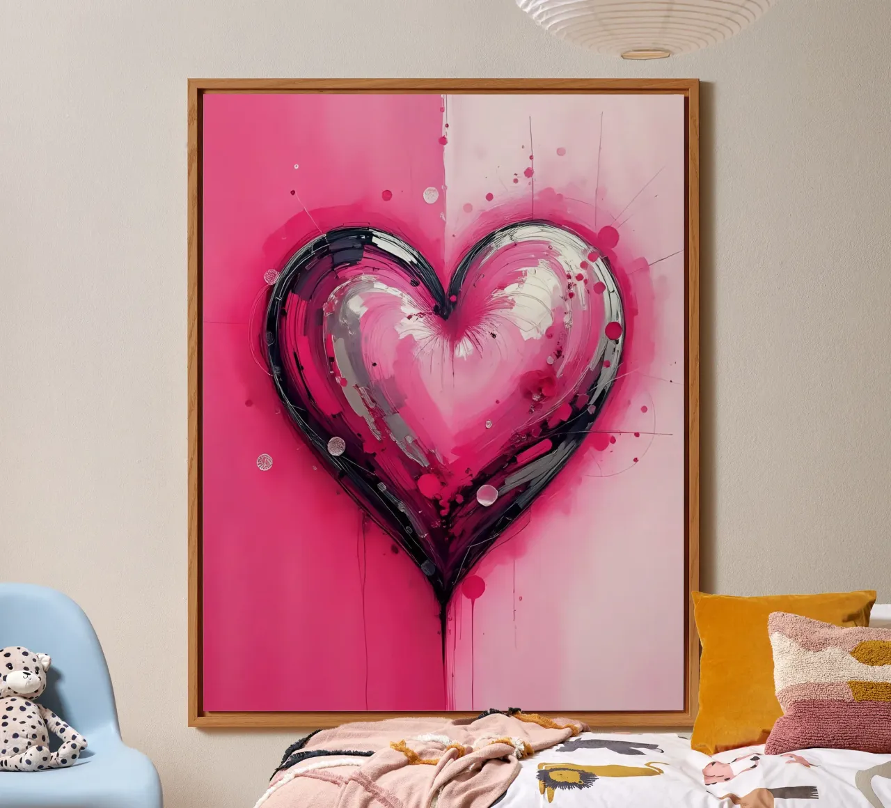 cuore_rosa_argento_3 pannello forex da Pink- und LoveArt by LK