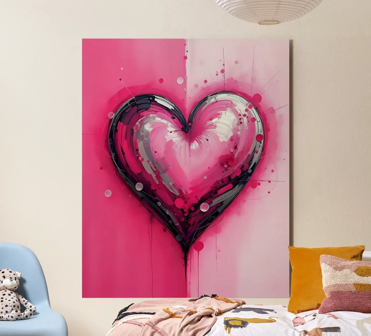 cuore_rosa_argento_3 pannello forex da Pink- und LoveArt by LK