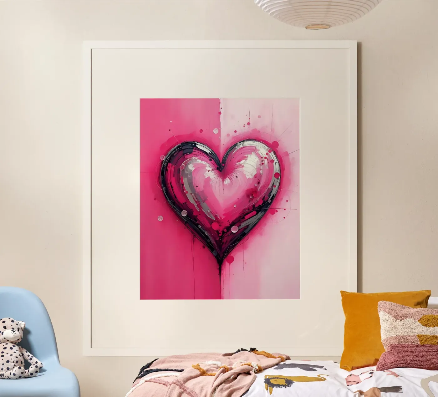 heart_pink_silver_3 poster da Pink- und LoveArt by LK