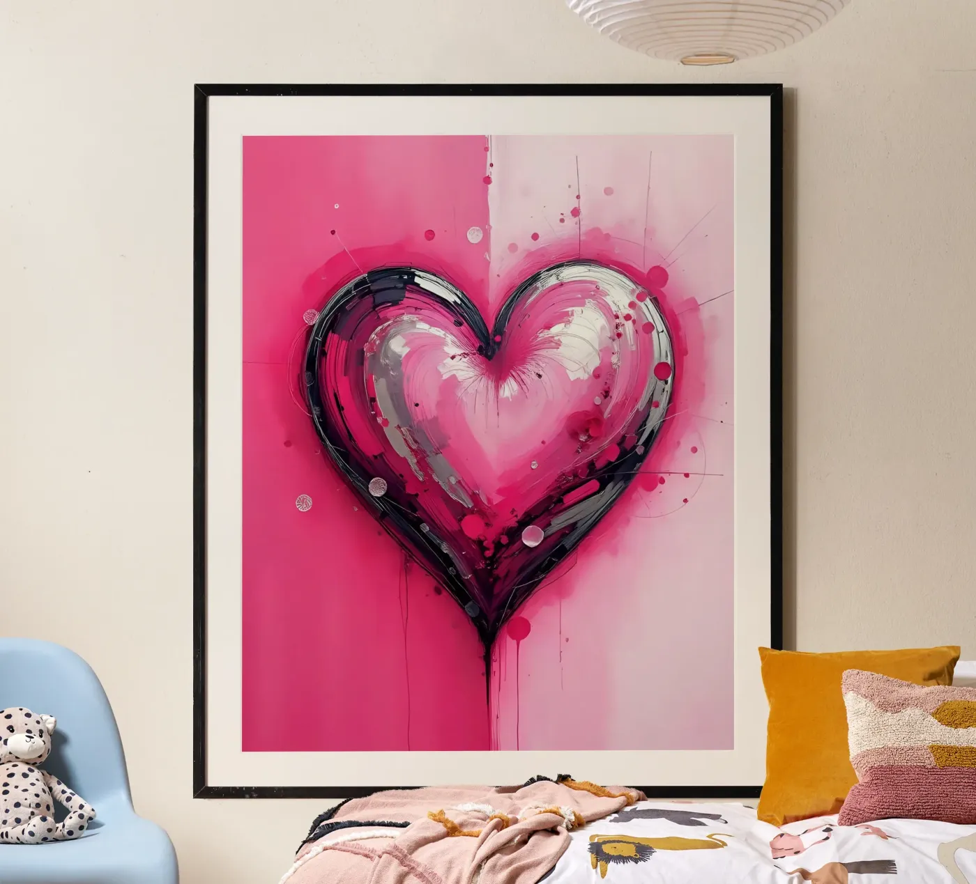 heart_pink_silver_3 poster da Pink- und LoveArt by LK