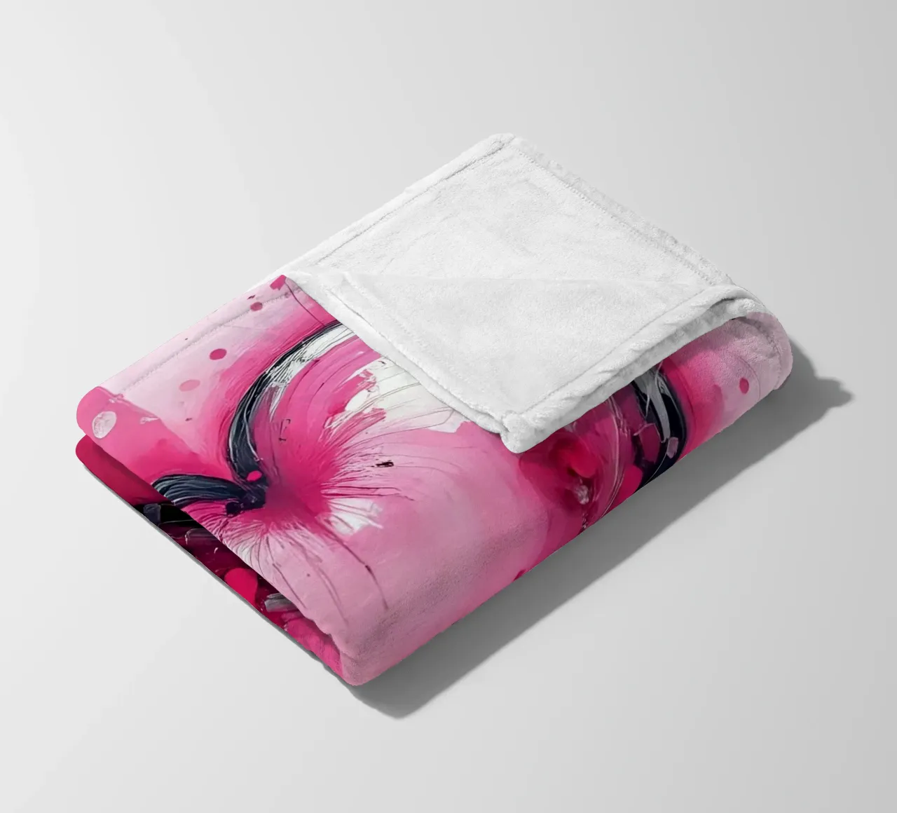 cuore_rosa_argento_3 coperta in pile da Pink- und LoveArt by LK