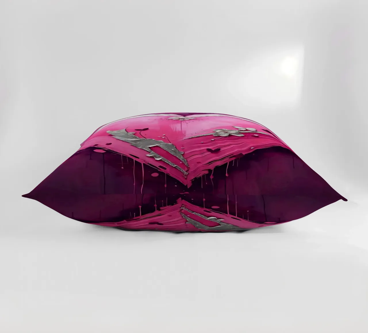 cuore_rosa_argento_5 cuscino da Pink- und LoveArt by LK
