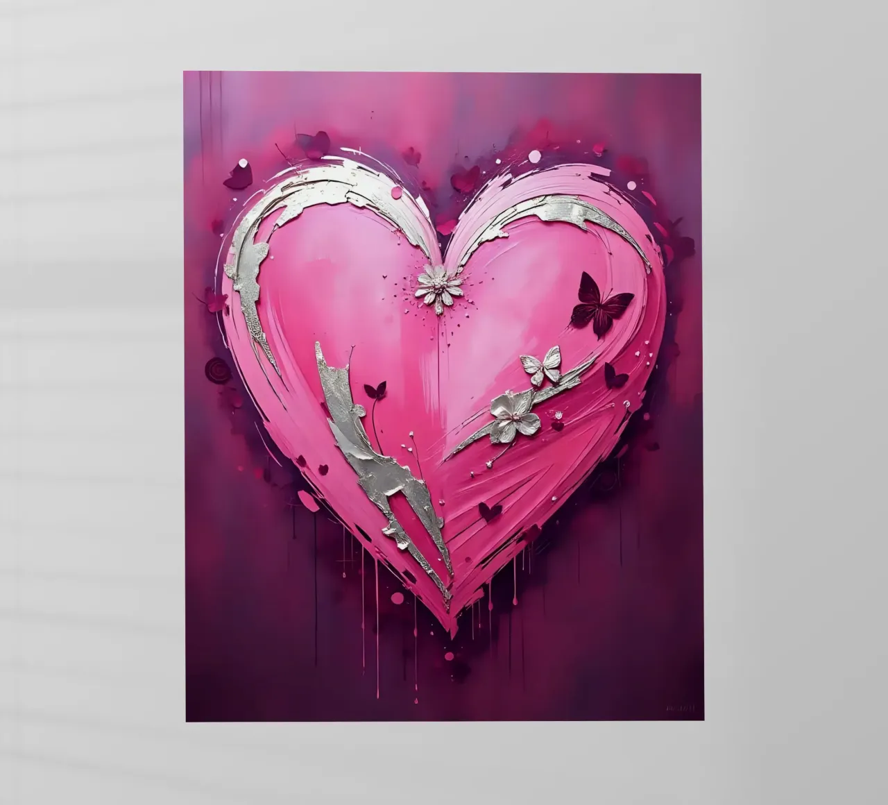 cuore_rosa_argento_5 pellicola backlit da Pink- und LoveArt by LK