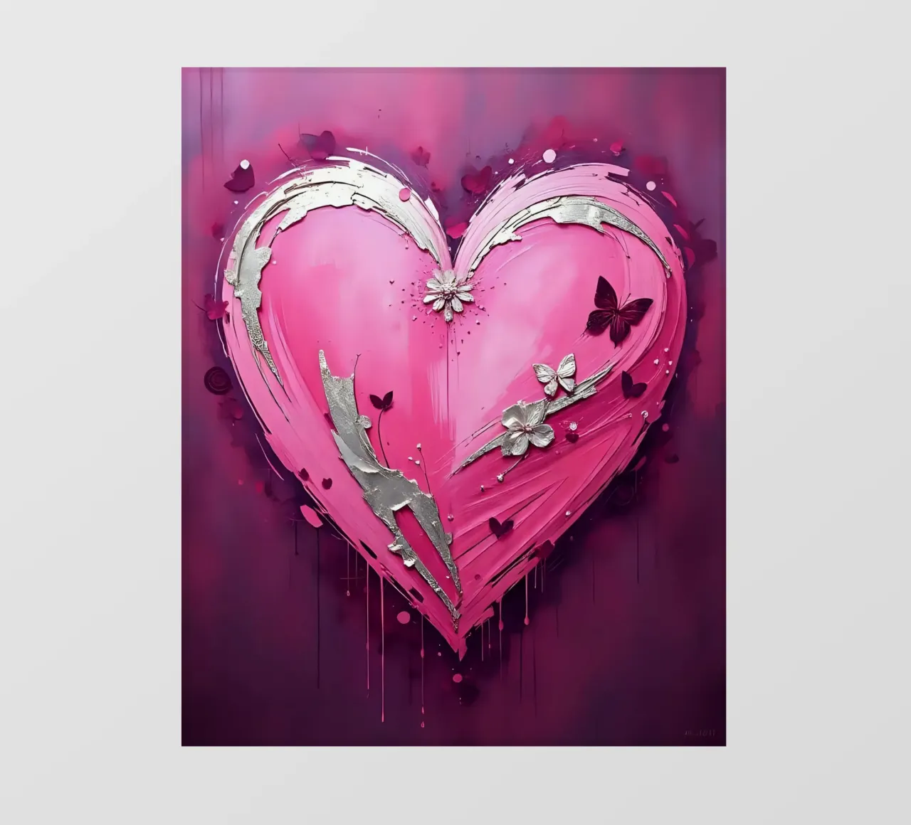 cuore_rosa_argento_5 pellicola backlit da Pink- und LoveArt by LK