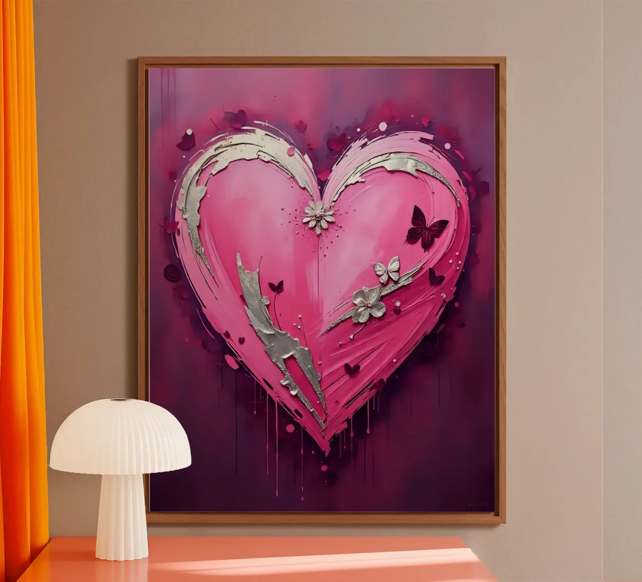 cuore_rosa_argento_5 alluminio dibond da Pink- und LoveArt by LK