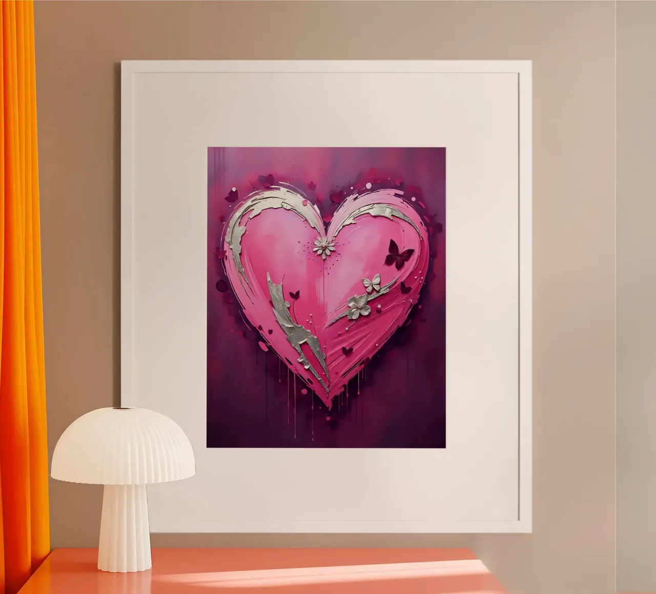 cuore_rosa_argento_5 carta hahnemühle da Pink- und LoveArt by LK