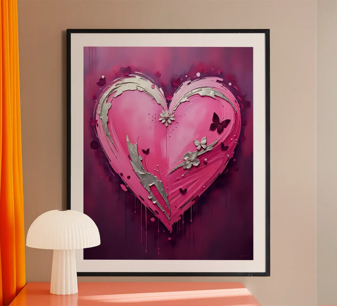 cuore_rosa_argento_5 carta hahnemühle da Pink- und LoveArt by LK