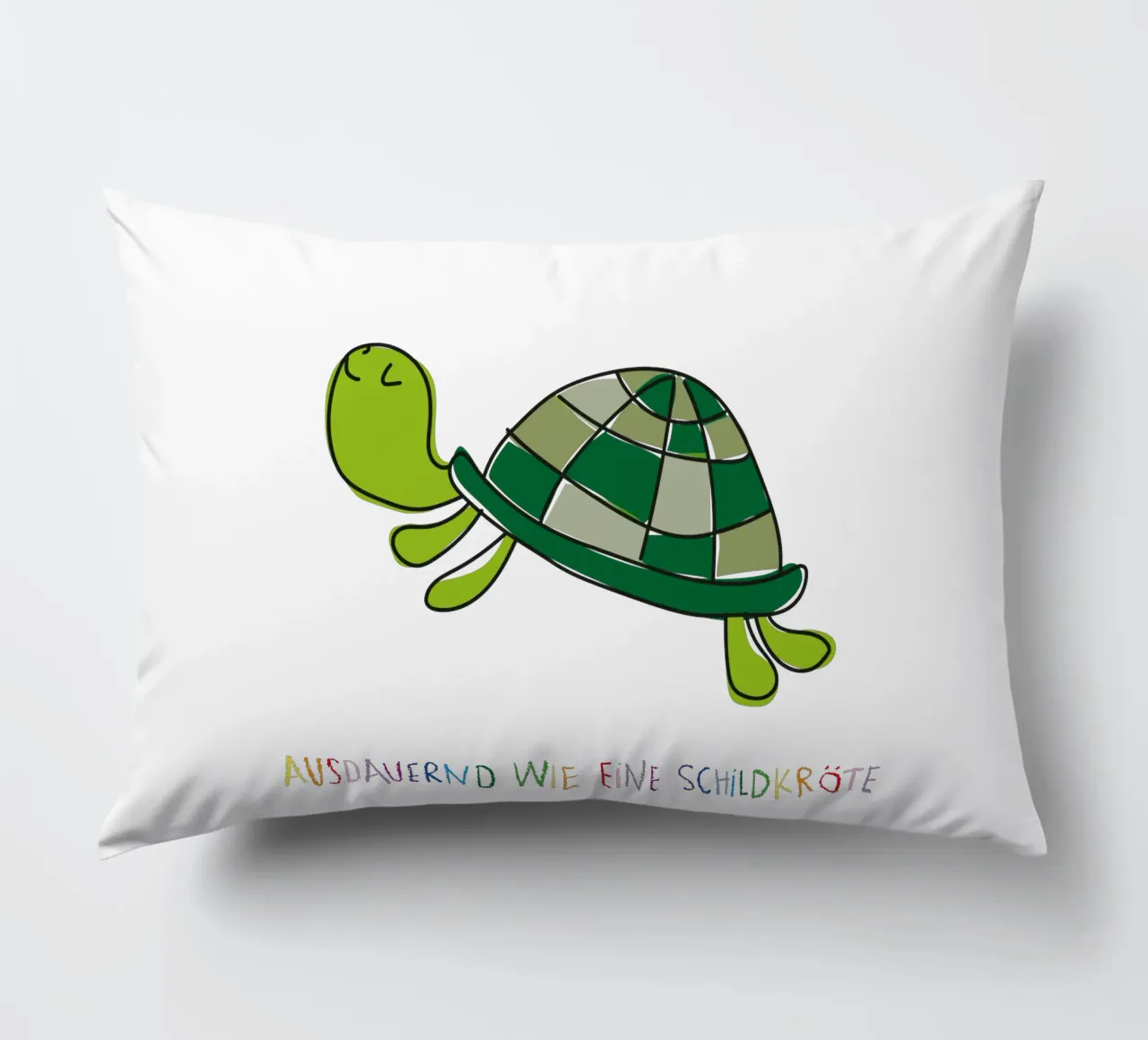 Ausdauernd wie eine Schildkröte cuscino da Brushmeetspaper