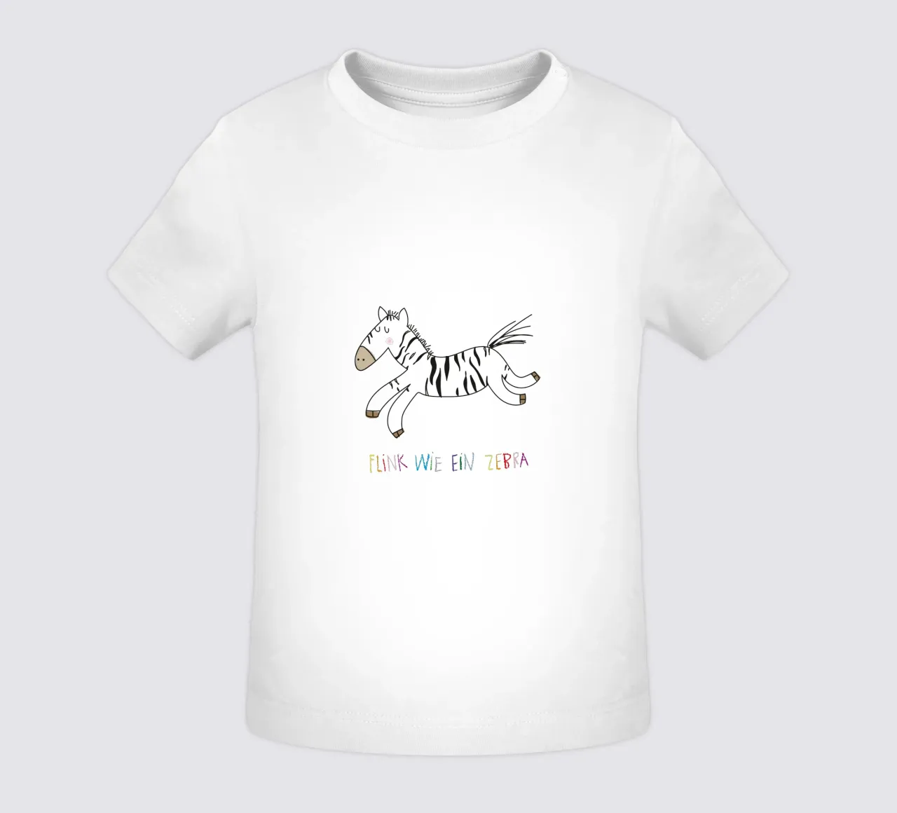 Flink wie ein Zebra maglietta neonato da Brushmeetspaper