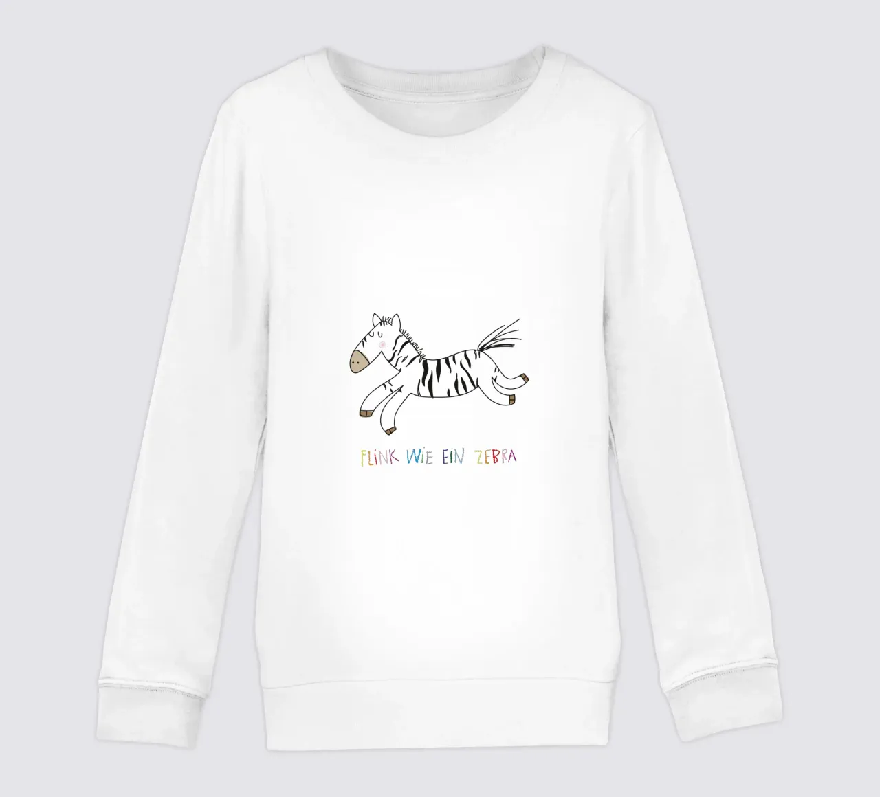 Flink wie ein Zebra felpa bambino da Brushmeetspaper
