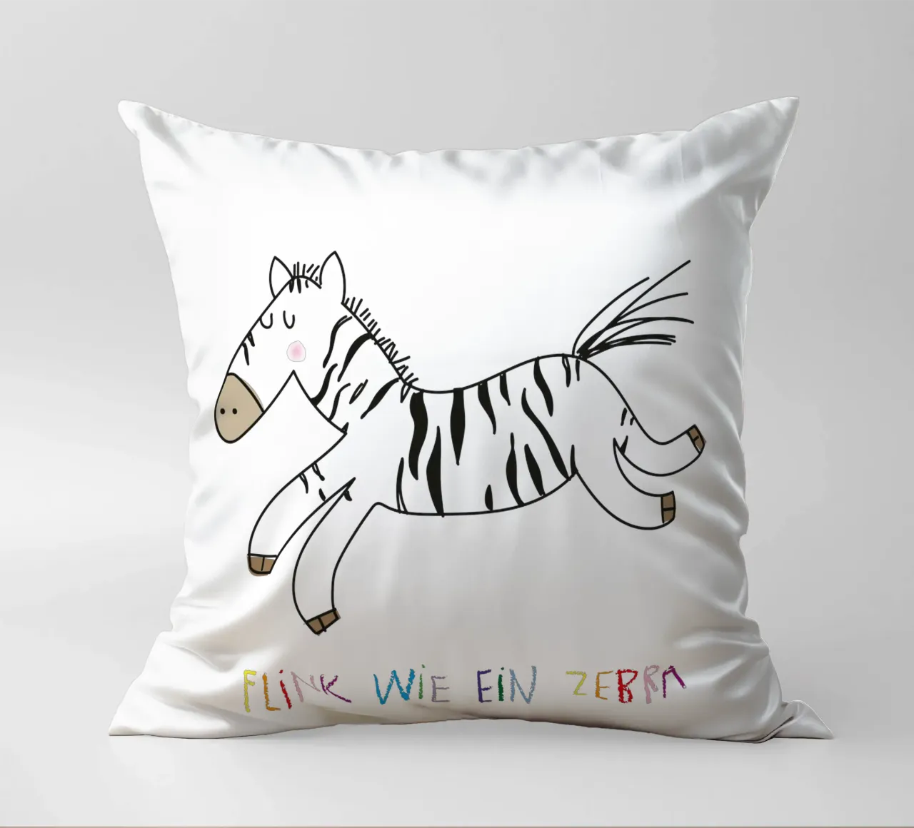 Flink wie ein Zebra cuscino da Brushmeetspaper