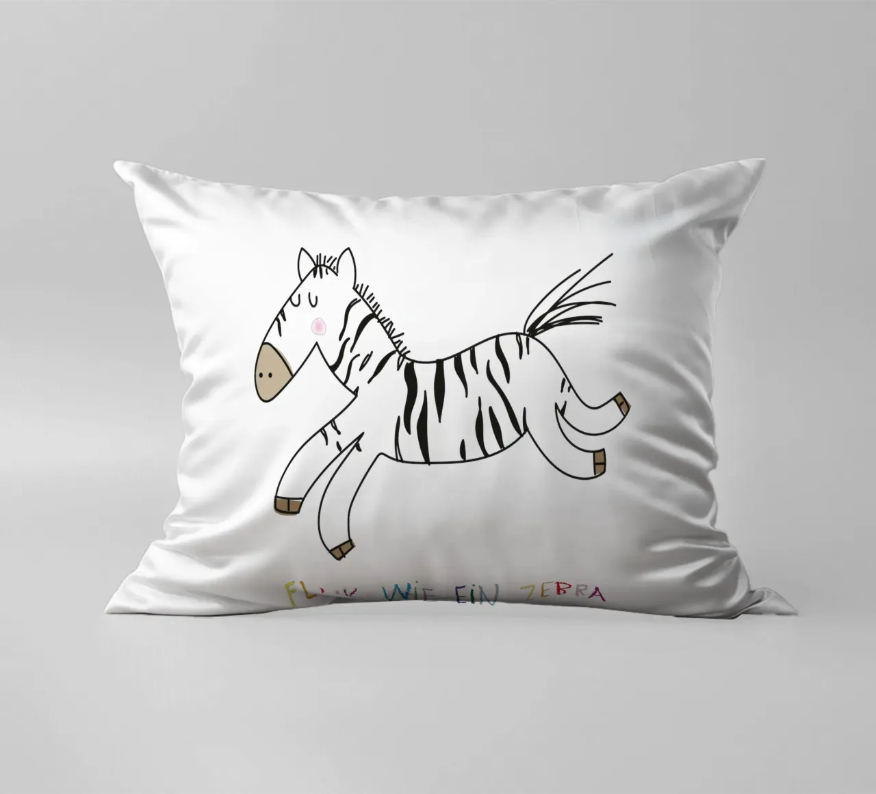 Flink wie ein Zebra cuscino da Brushmeetspaper