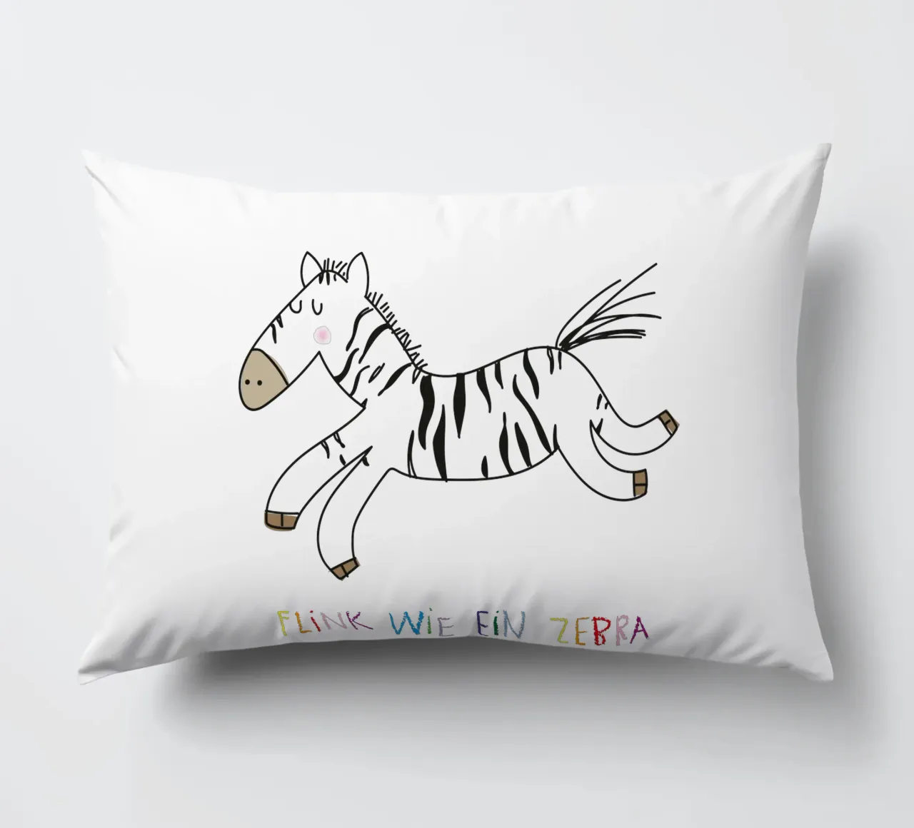 Flink wie ein Zebra cuscino da Brushmeetspaper