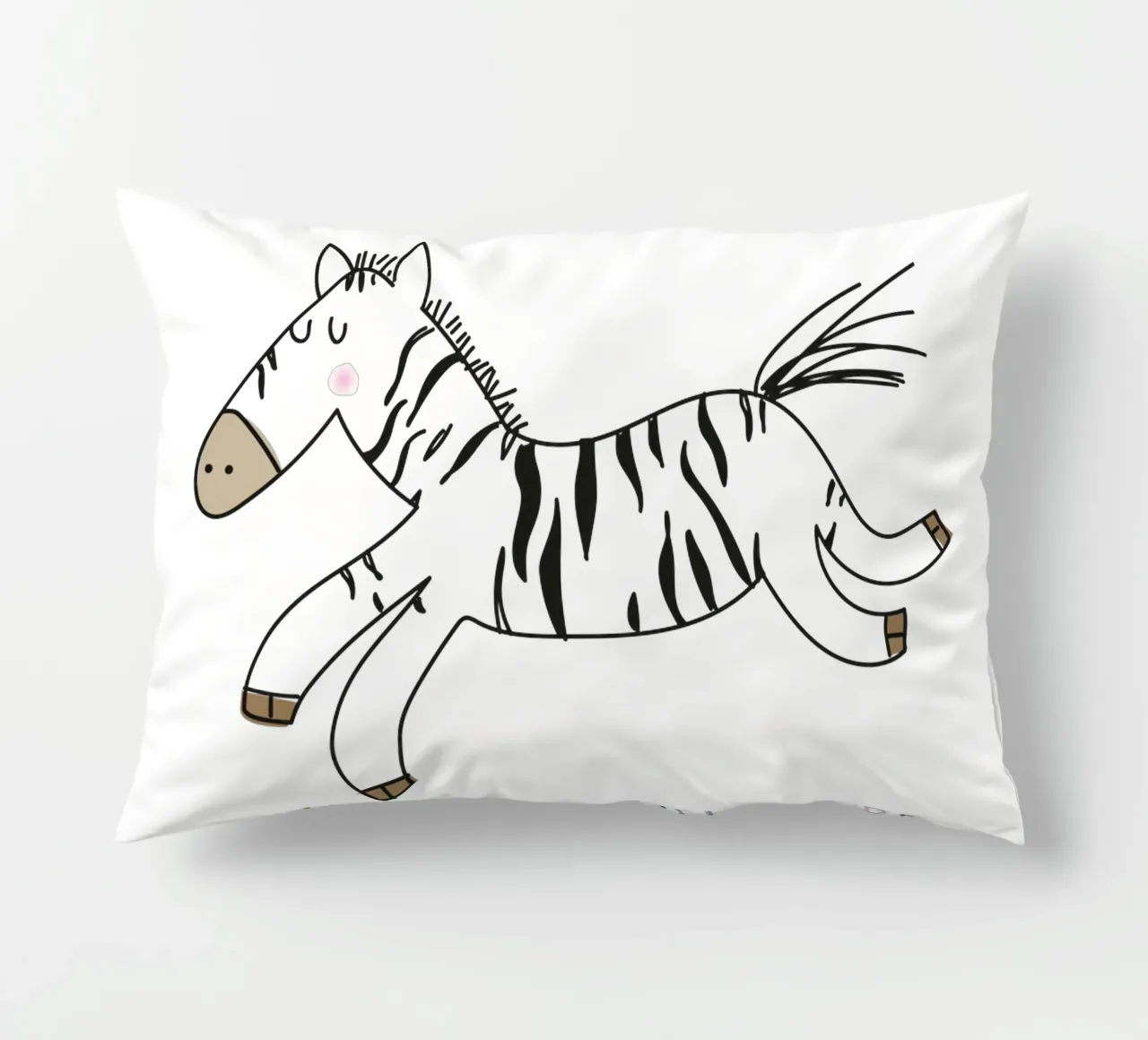 Flink wie ein Zebra cuscino da Brushmeetspaper