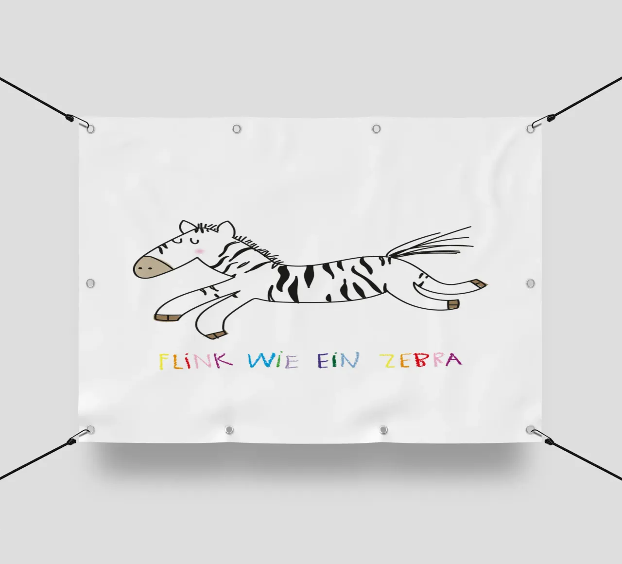 Flink wie ein Zebra telo in pvc da Brushmeetspaper
