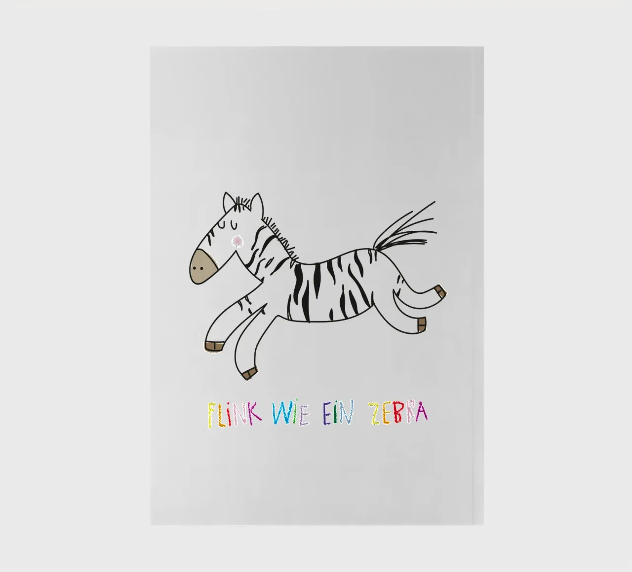 Flink wie ein Zebra notebook by Brushmeetspaper