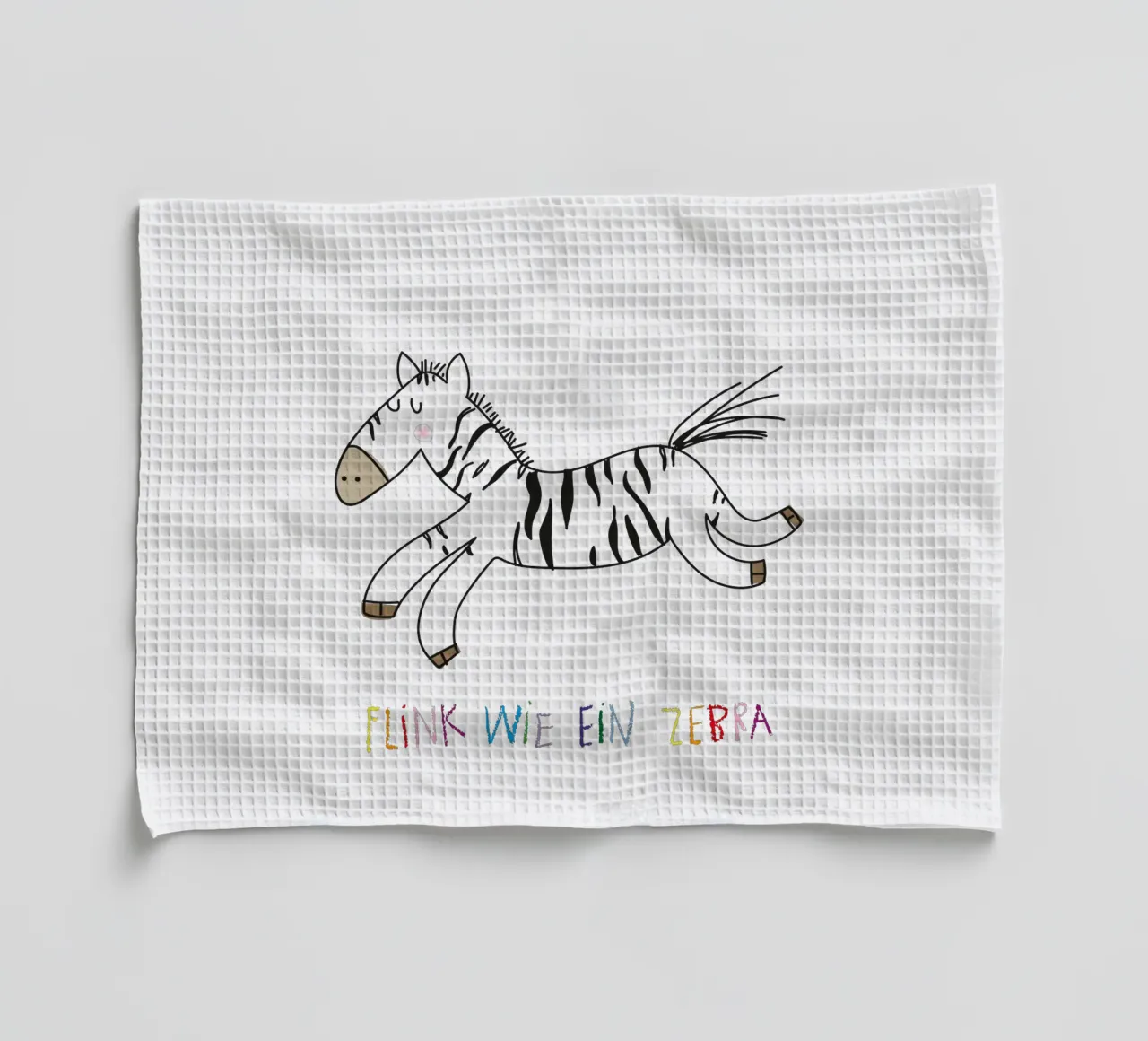 Flink wie ein Zebra torchon de Brushmeetspaper