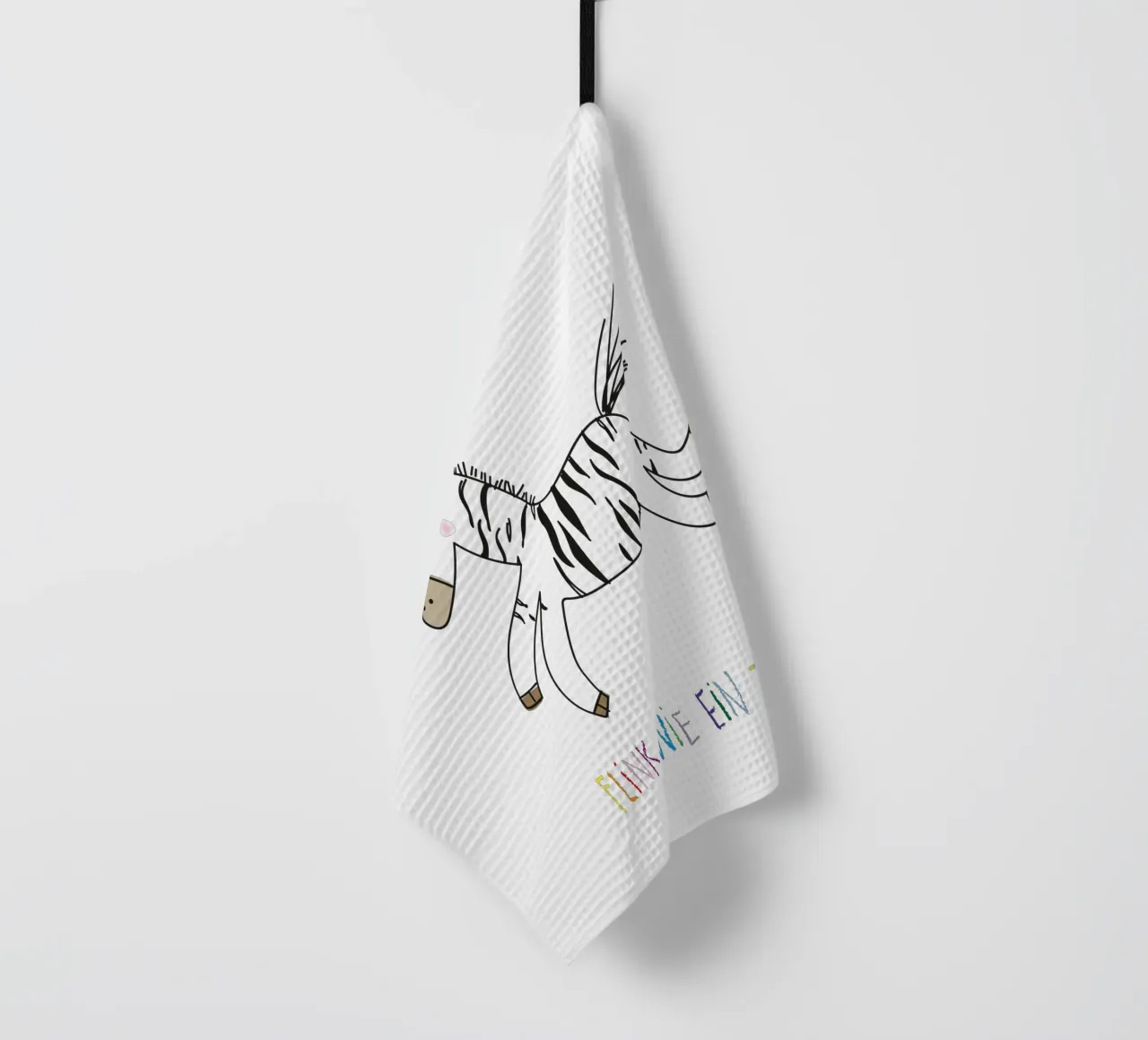 Flink wie ein Zebra torchon de Brushmeetspaper