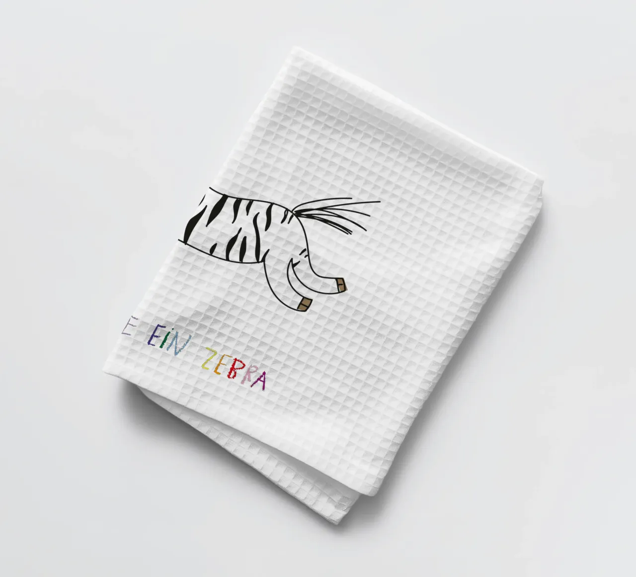 Flink wie ein Zebra torchon de Brushmeetspaper