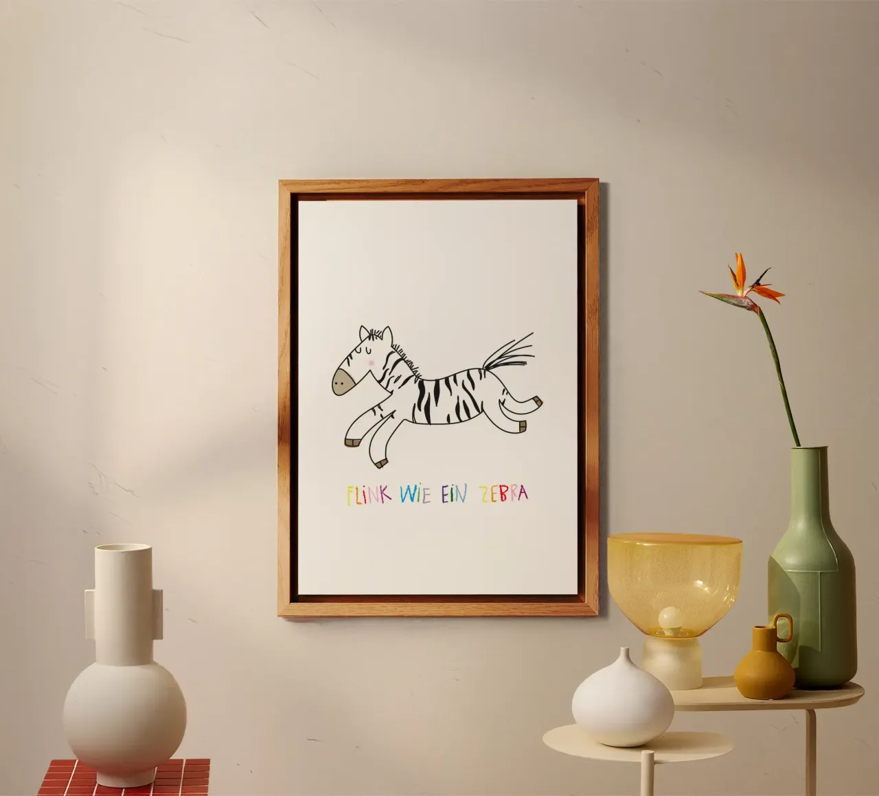 Flink wie ein Zebra alluminio dibond da Brushmeetspaper