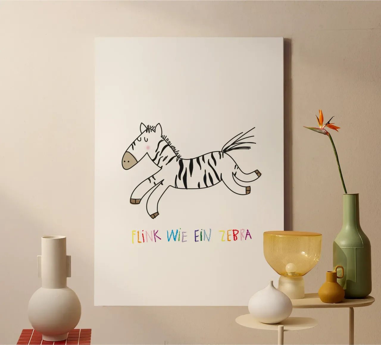 Flink wie ein Zebra tela da Brushmeetspaper
