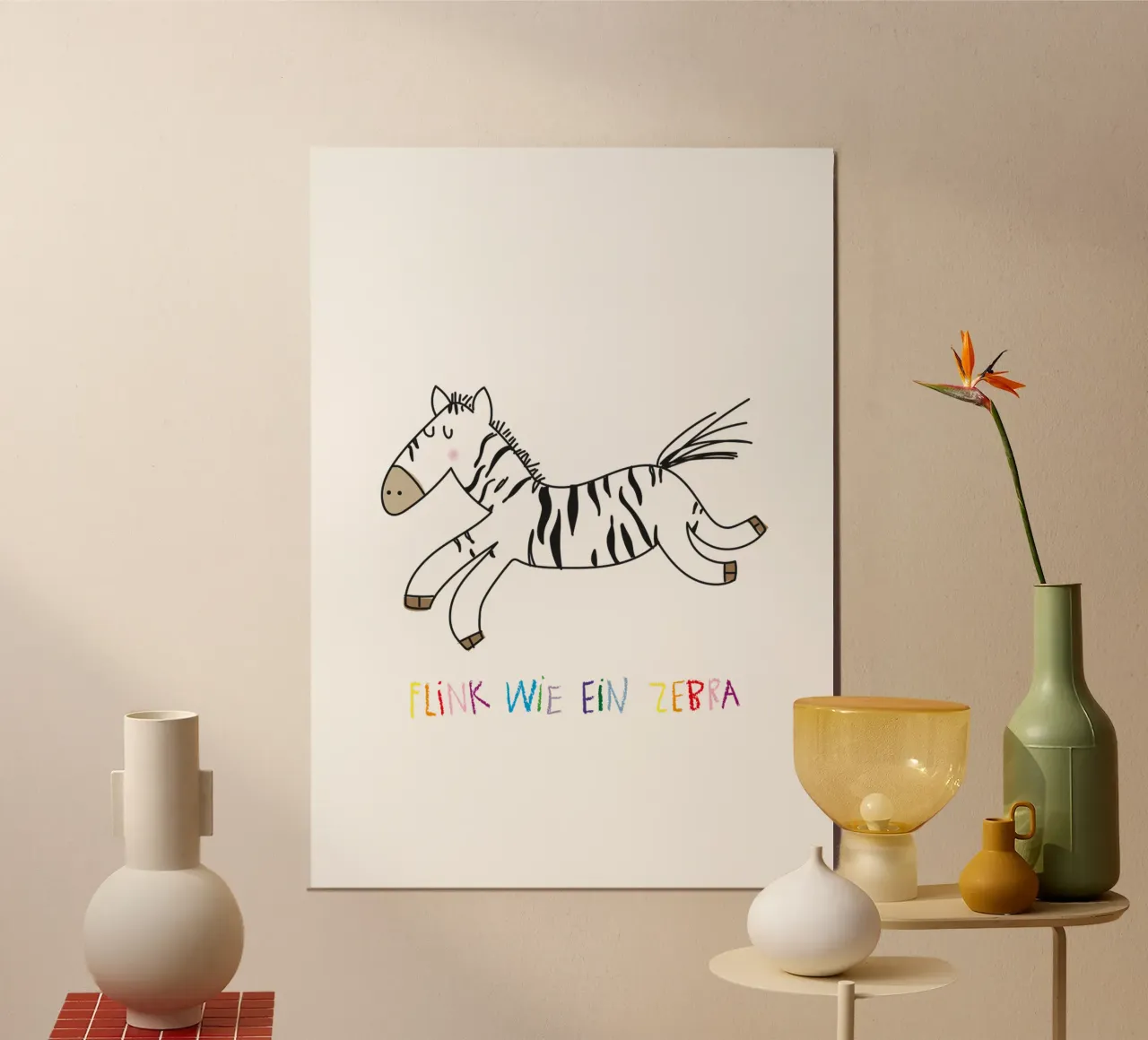 Flink wie ein Zebra carta hahnemühle da Brushmeetspaper