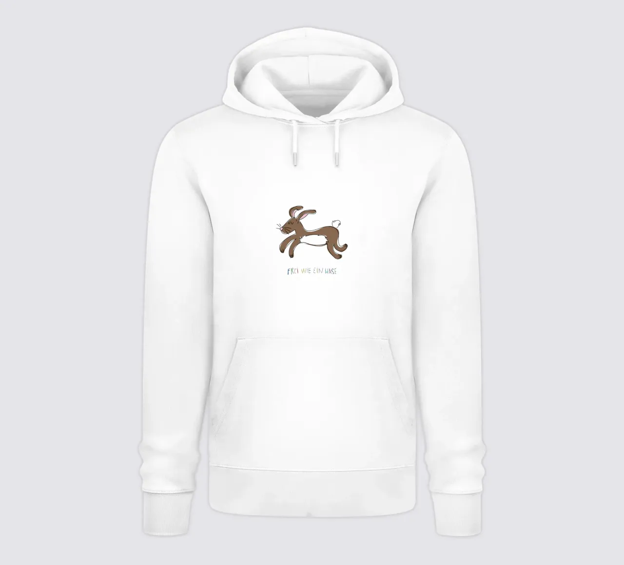 Frei wie ein Hase felpa con cappuccio da Brushmeetspaper