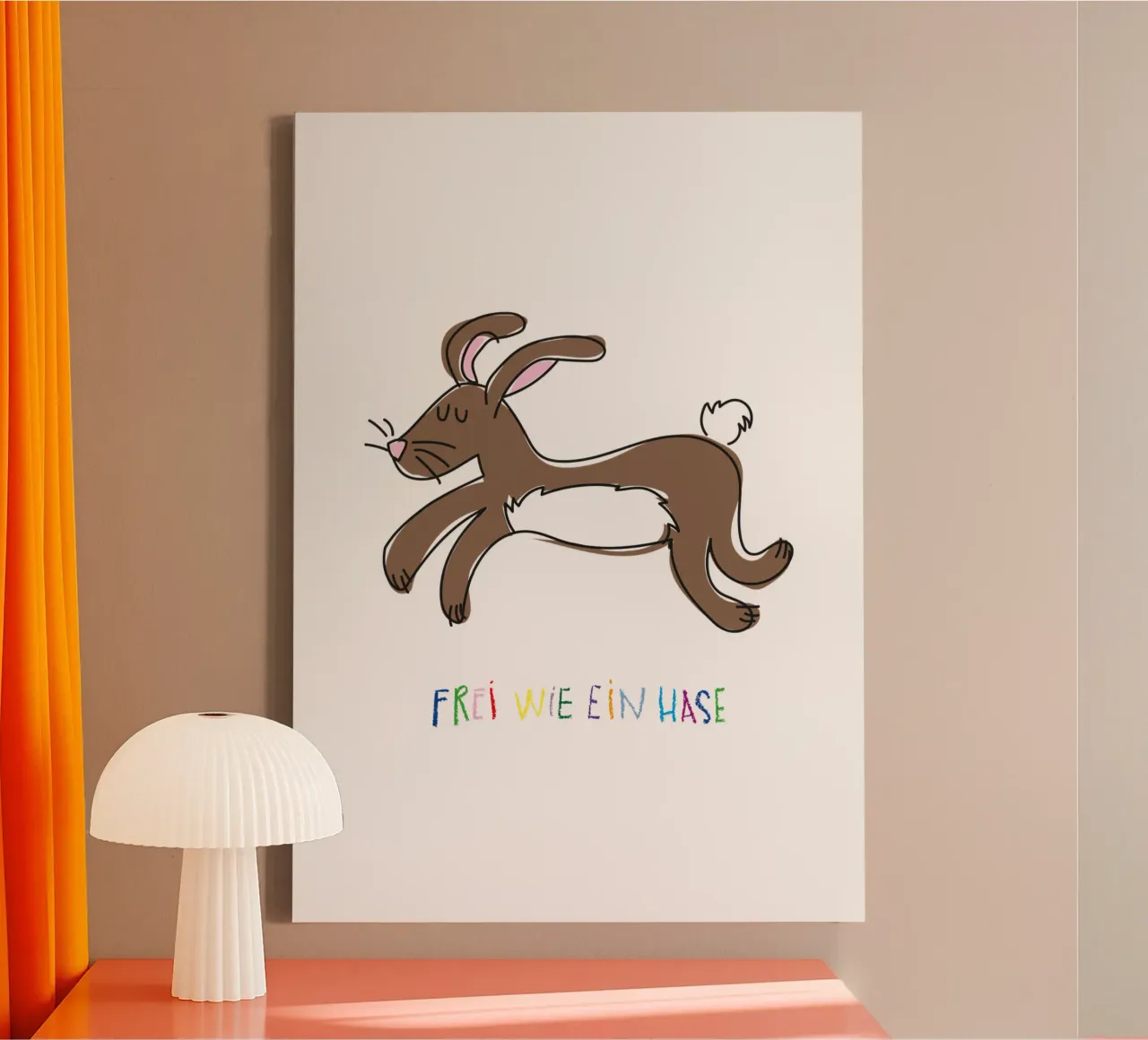 Frei wie ein Hase canvas by Brushmeetspaper